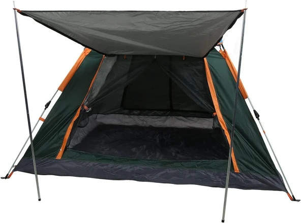 Tam Otomatik Su Ve Rüzgar Geçirmez Gölgelikli Tenteli 6 Kişilik Kamp Çadırı 240*240*155cm ürün görseli 1