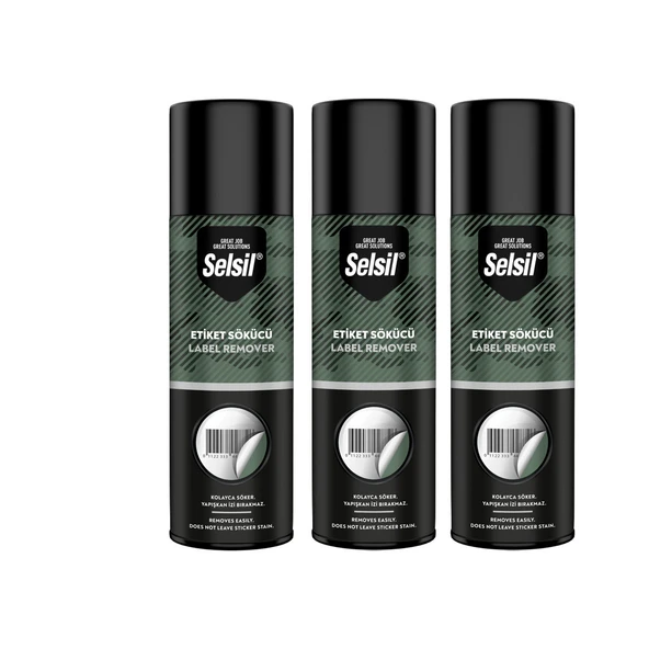 SELSİL ETİKET VE BARKOD SÖKÜCÜ SPREY 200 ML 3 ADET ürün görseli 1