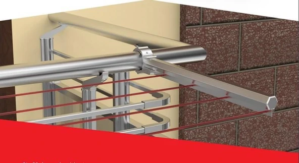 Koral Sabit Alüminyum Balkon Çamaşır Kurutmal Askılığı ürün görseli 1