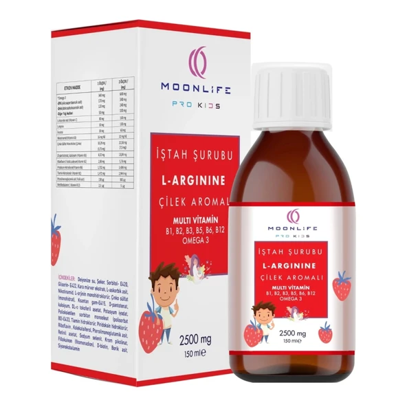 L-Arginine Multi Vitamin İştah Şurubu (Çilek Aromalı ) Lipozomal 150 Ml ürün görseli 1