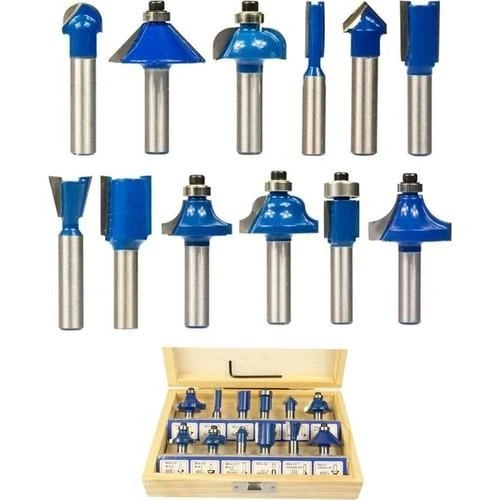 Topshop 03039 8 mm 12 Parça Ahşap Freze Uç Seti ürün görseli 1