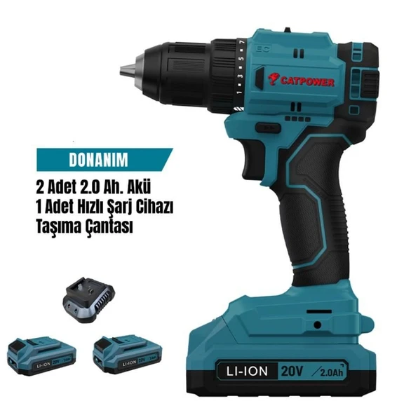 Cat Power 4213 Akülü Vidalama 2,0 Ah Çift Akülü ürün görseli 1