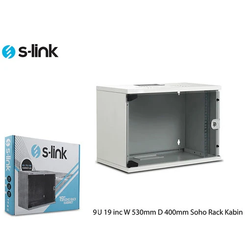 S-LİNK SL-U9 YENİ NESİL 9U 530X400 19 İNC W SOHO RACK KABİN ürün görseli 1
