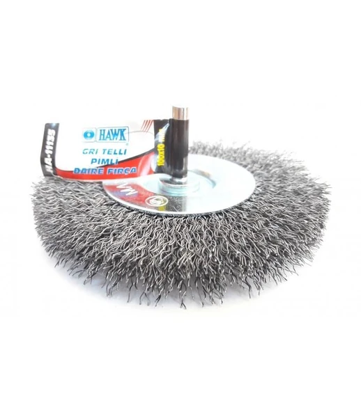Hawk HA11135 Pimli Gri Tel Daire Fırça 100x10 mm ürün görseli 1
