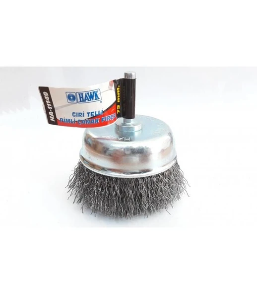 Hawk HA11149 Pimli Gri Tel Çanak Fırça 75 mm ürün görseli 1