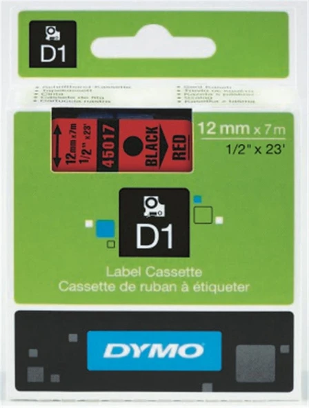 DYMO S0720560 D1 Yedek Şerit, 12 mm x 7 mt, Mavi- Siyah (45016) ürün görseli 1