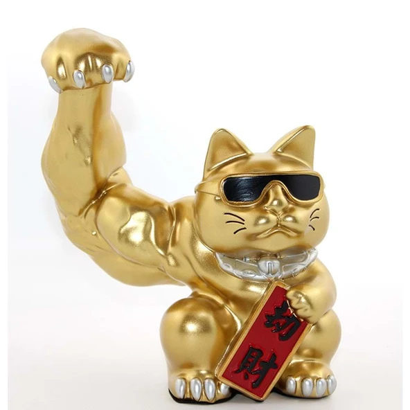 Polyester Şanslı Kedi Figürü Biblo ürün görseli 1