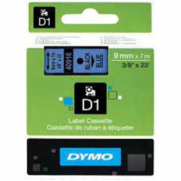 DYMO S0720710 D1 Yedek Şerit 9 mmx7mt Mavi-Siyah 40916 ürün görseli 1