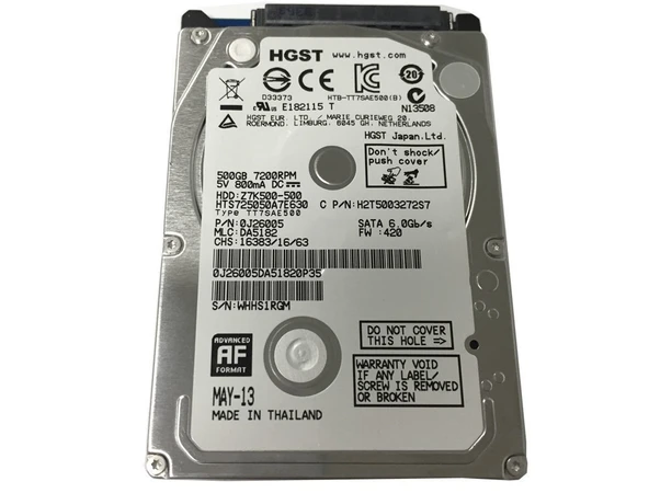 500Gb Hgst  2,5'' Notebook Harddisk Yenilenmiş ürün görseli 1
