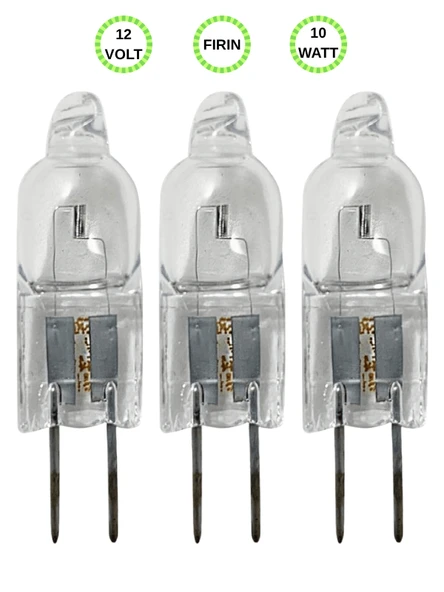 (3 Adet) Ledvance 12Volt 10W Sarı Işık G4 Duylu (İğne Bacak) Fırın Ampulü ürün görseli 1