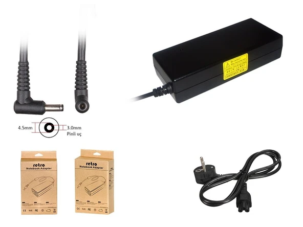 Retro Asus 19V 6.32A 120W Pinli Uç Notebook Adaptör RNA-AS08 ürün görseli 1