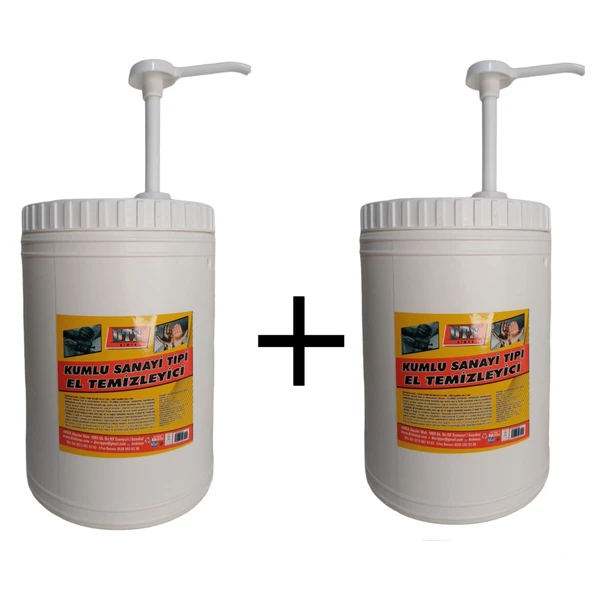 Sanayi Tipi Kumlu Talaşlı El Temizleme Sabunu  ( KREMİ ) 4 KG + 4 KG ürün görseli 1