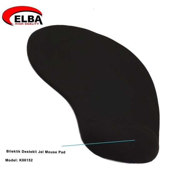 Elba K06152 Bileklikli Jel Mouse Pad Siyah - Resim 2