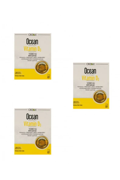 Ocean Vitamin D3 1000 IU Oral Sprey 20 ml 3 ADET ürün görseli 1
