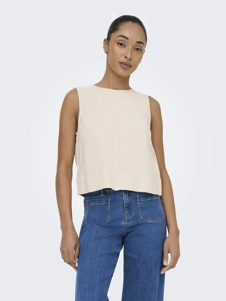 Only   ONLDORSI ARIS SL LOOSE TOP WVN CC Kadın Gri Bluz - 15364286 ürün görseli 1