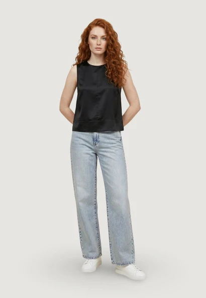 Only   ONLDORSI ARIS SL LOOSE TOP WVN CC Kadın Siyah Bluz - 15364286 ürün görseli 1