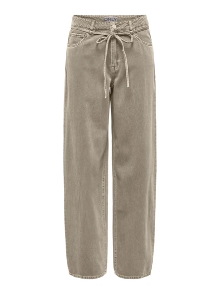 Only   ONLGIANNA-SILLA MW ST BELT PANT PNT NOOS Kadın Gri Pantolon - 15372521 ürün görseli 1
