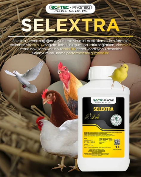 Ecotec Pharma Selextra 1 Litre - Üreme Vitamini - Resim 2