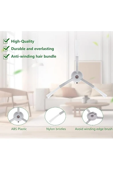 Roborock QRevo Plus Uyumlu 2 Adet Yan Fırça - Resim 8