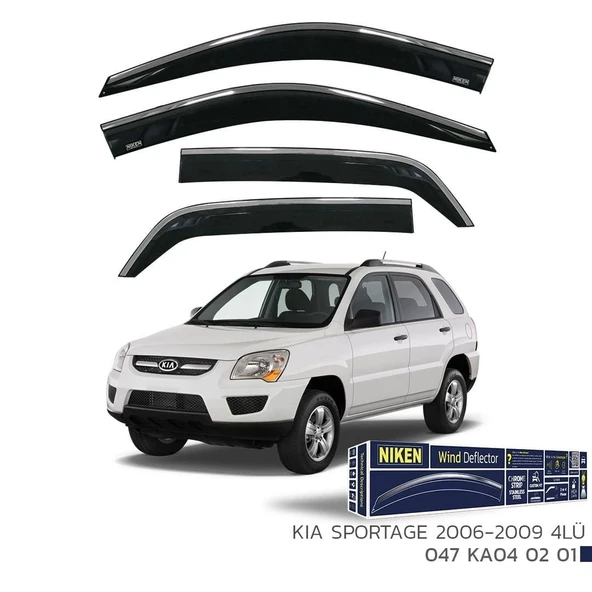 Niken Kia Sportage Cam Rüzgarlığı Kromlu 4'Lü 2006-2009 ürün görseli 1