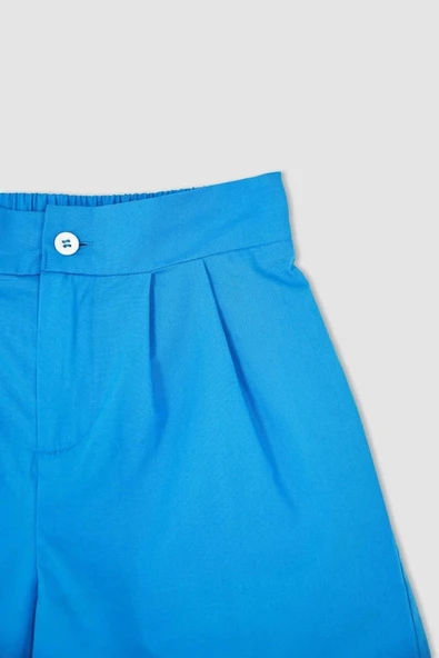 Defacto Kız Çocuk Poplin Şort Y0139a622sm - Resim 4