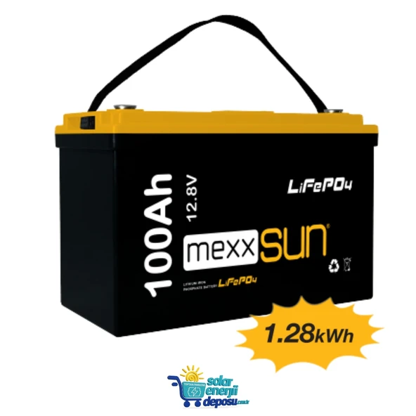 MEXXSUN Lityum Akü 12,8V 100Ah (LiFePo4) 1280Wh ürün görseli 1