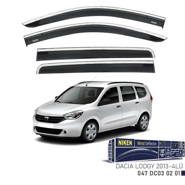 Niken Dacia Lodgy Cam Rüzgarlığı Kromlu 4'Lü 2013+ Sonrası ürün görseli 1