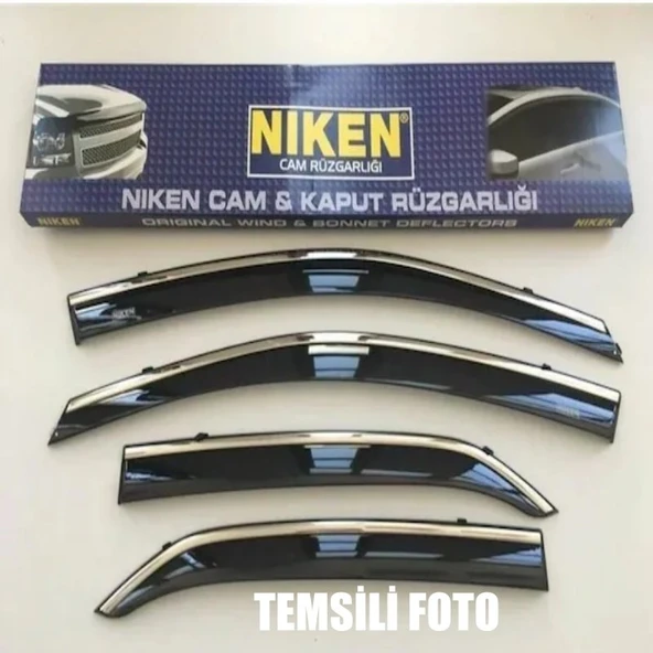 Niken Citroen Berlingo Cam Rüzgarlığı Kromlu 2018- 4'Lü ürün görseli 1