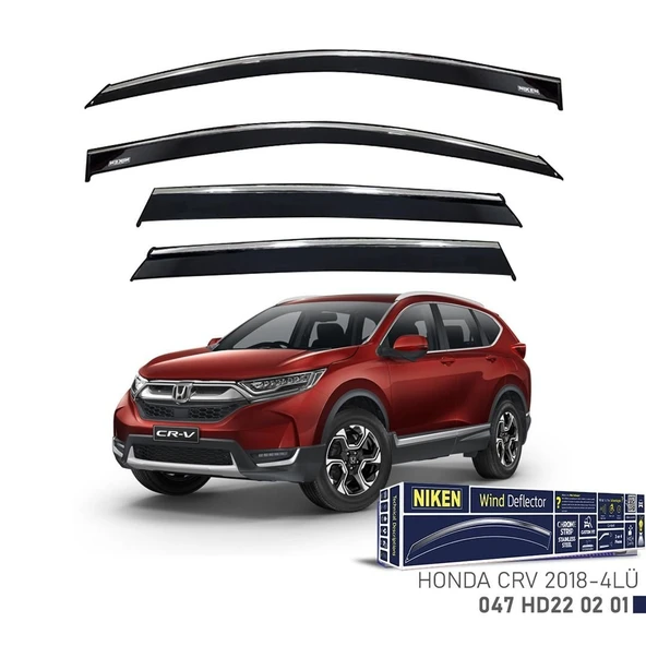 Niken Honda Crv Cam Rüzgarlığı Kromlu 4'Lü 2018+ Sonrası ürün görseli 1