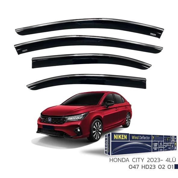 Honda City Cam Rüzgarlığı Kromlu 4'Lü 2023+ Sonrası ürün görseli 1