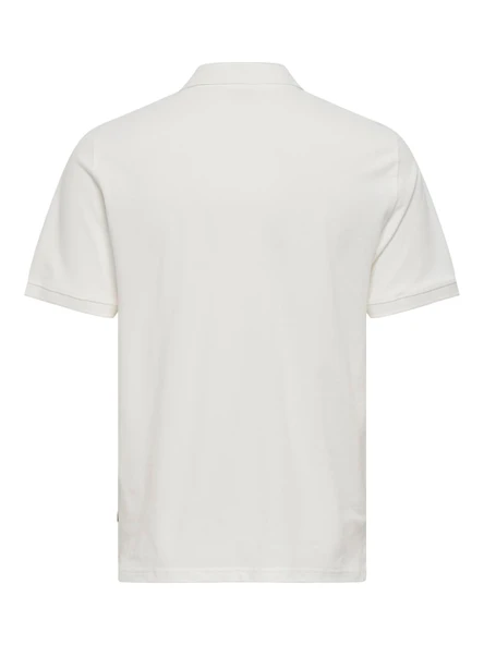 ONSDAWSON REG SS POLO SHIRT VD Cloud Dancer Cloud Dancer XL - Resim 4