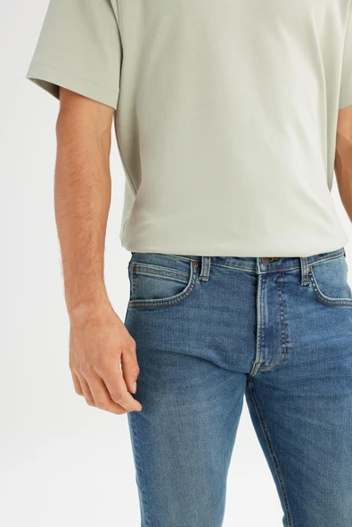 Luke Denim Pantolon MidBlue MidBlue 32 34 - Resim 5
