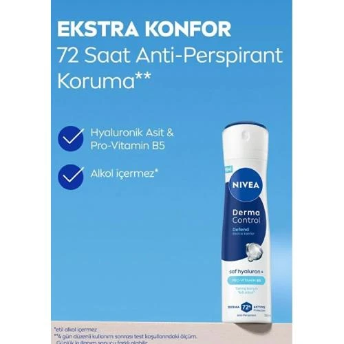 Nivea Derma Control Defend Kadın Deodorant 150 Ml ürün görseli 1