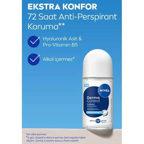 Nivea Derma Control Defend Kadın Roll-On 50 Ml - Resim 2