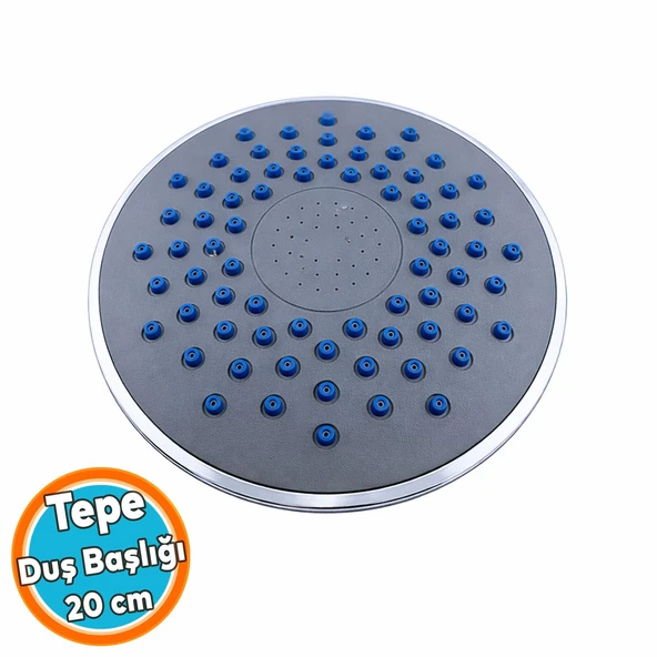 Tepe Duş Başlığı Krom Paslanmaz Çelik Yağmur Etkili Geniş Başlık Banyo Duş Sprey Başlığı ürün görseli 1