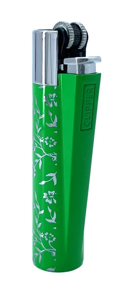 Clipper Green Pattern Metal Çakmak - Yeşil - Resim 2