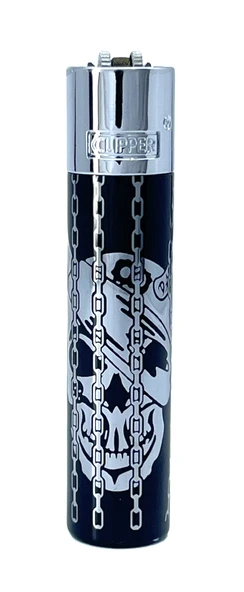 Clipper Deadly Chains Serisi Metal Çakmak - Silver - Resim 4