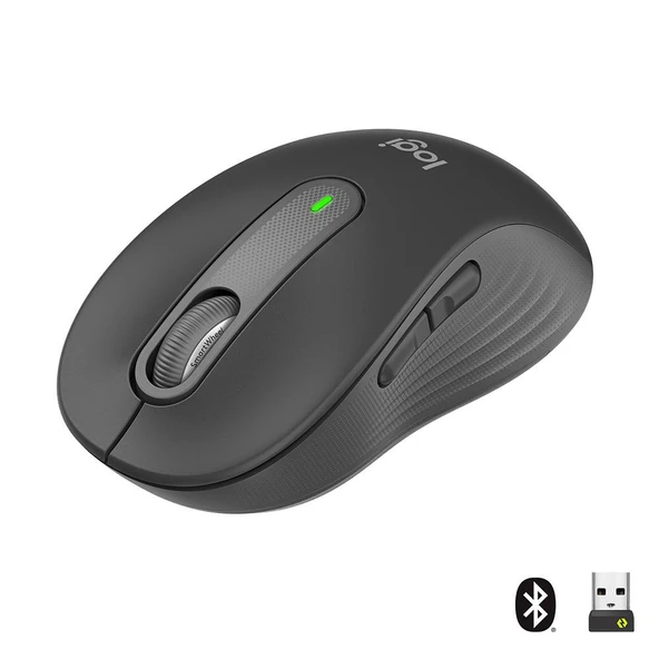 LOGİTECH Signature M650 Sessiz Optik Kablosuz Mouse Siyah (910-006274) ürün görseli 1
