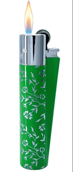 Clipper Green Pattern Metal Çakmak - Yeşil - Resim 3