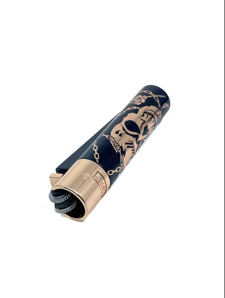 Clipper Deadly Chains Serisi Metal Çakmak - Rose Gold - Resim 7