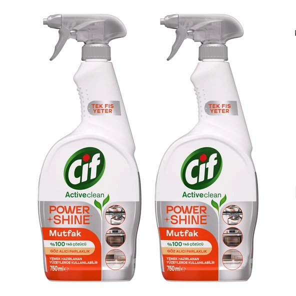 Cif Power Shine Mutfak Kireç Sökücü 750 ml x 2 Adet ürün görseli 1