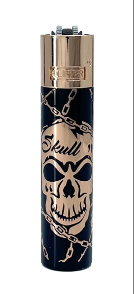 Clipper Deadly Chains Serisi Metal Çakmak - Rose Gold - Resim 4