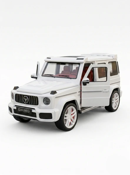 Mercedes G-Serisi Tasarımlı Sürtmeli Model Araba - Sesli ve Işıklı - 1:32 Ölçek ürün görseli 1