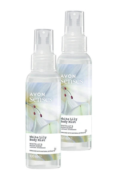 Senses White Lily Beyaz Zambak Kokulu Vücut Spreyi 100 Ml. İkili Set ürün görseli 1
