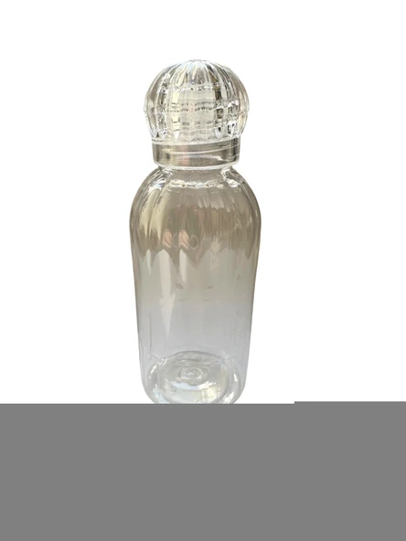 Doldurulabilir Plastik Şeffaf Kapaklı Tıpalı Kolonya Şişesi - 50 Ml. - 9 Cm. - 1 Adet ürün görseli 1