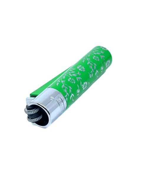 Clipper Green Pattern Metal Çakmak - Yeşil - Resim 6