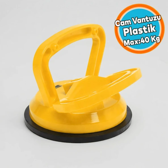 Tekli Cam Vantuzu Vakumlu 40 Kg Taşıma Kapasiteli Plastik Gövde Güçlü Tutucu Aparat ürün görseli 1