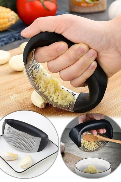 Paslanmaz Çelik Sarımsak Ezici Ergonomik Tasarım ürün görseli 1