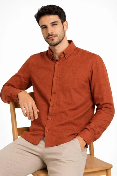 Plus Barkod Uzun Kol Slim Fit Erkek Gömlek - 7581 ürün görseli 1