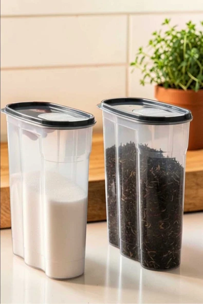 2 Adet Erzak Saklama Kabı - 4 Litre - Resim 2